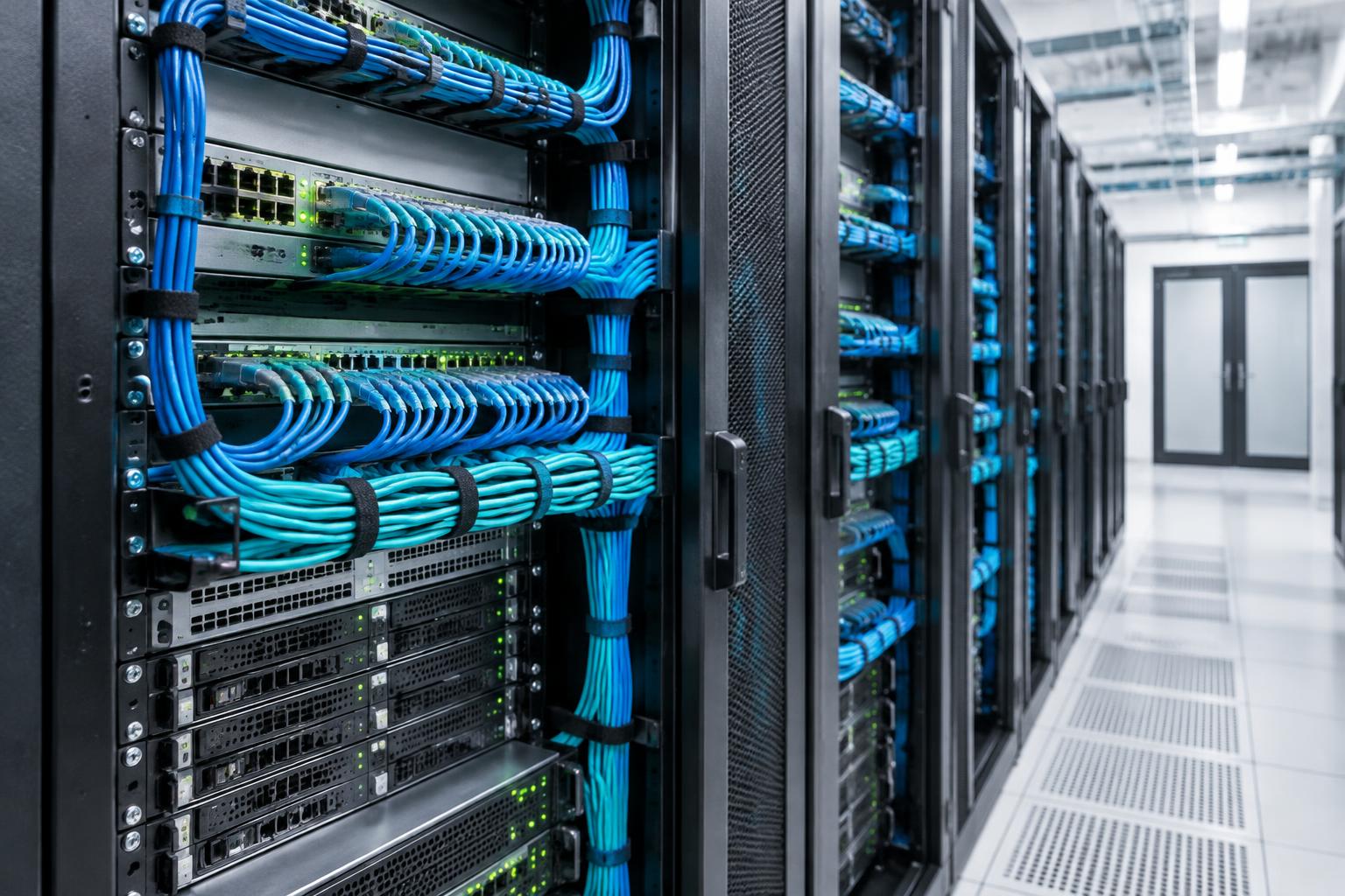 Network servers and connections supporting internet infrastructure